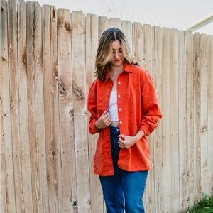 Coldwater Creek Button Up Cardigan, S, Orange